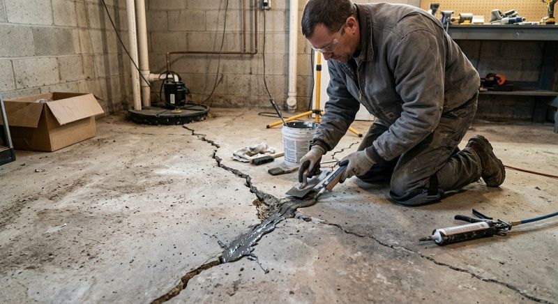 Cracked Basement Floor Repair in New Smyrna Beach, FL
