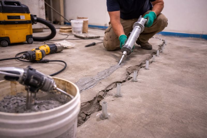 Cracked Basement Floor Repair in New Smyrna Beach, FL