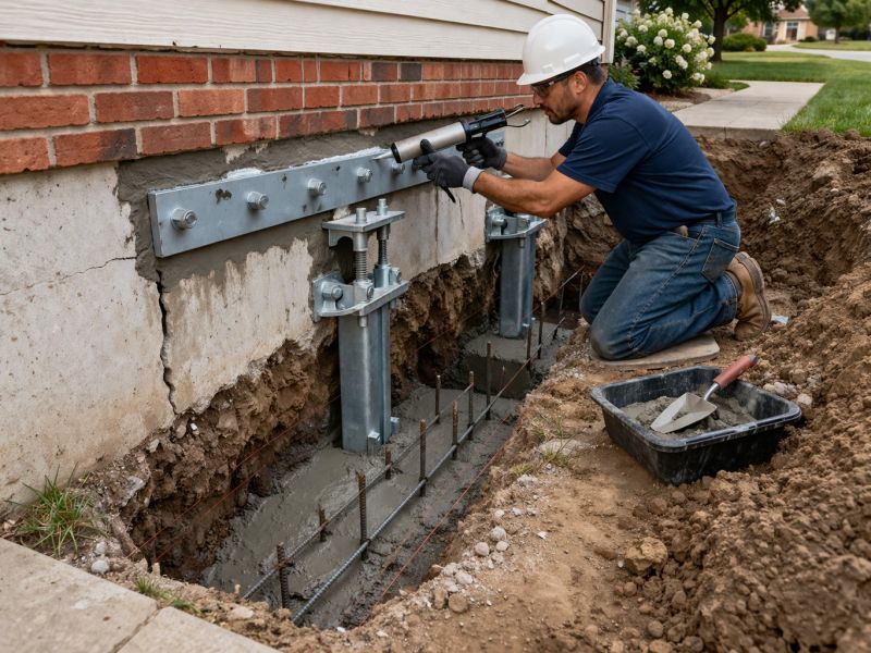 Sinking Foundation Repair in De Leon Springs, FL
