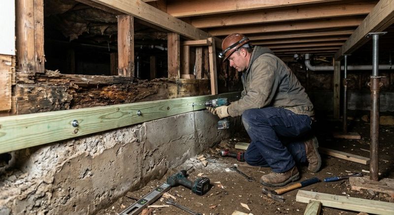 Sinking Foundation Repair in Mims, FL